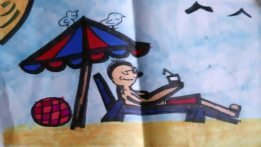 Am Strand, Bild von Dave Darko