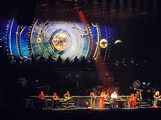 Livekonzert Hans Zimmer. Musiker auf der Bühne