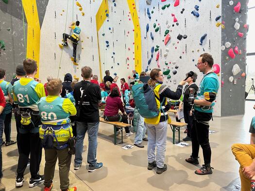 In der Kletterhalle