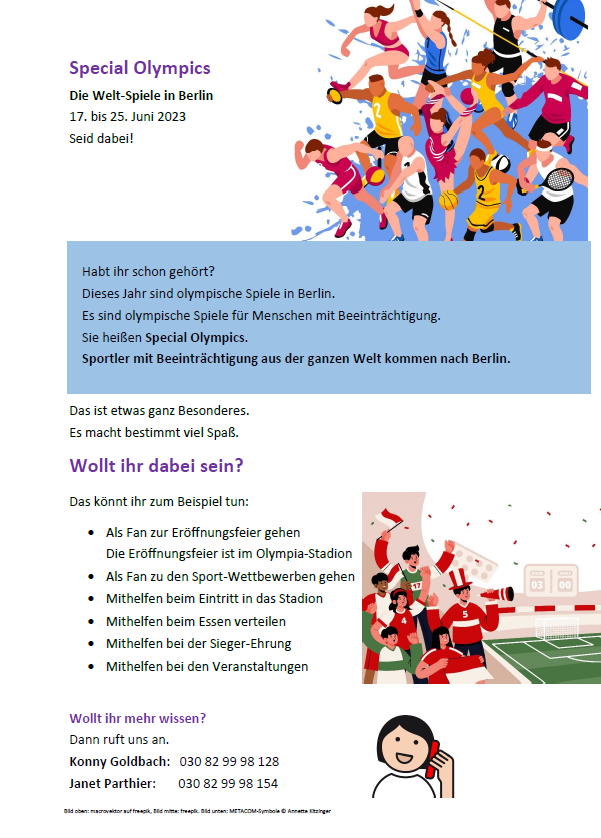 Plakat Special Olympics