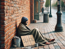 Menschen, die auf der Straße leben