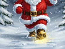 Der Weihnachtsmann mit den goldenen Füßen