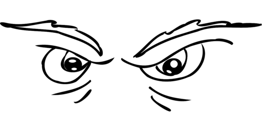 wütende Augen, Bild: Open clipart vectors auf pixabay