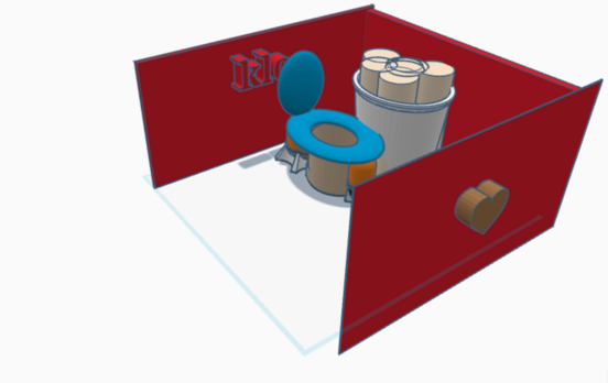 Tinker Cad - 3D-Toilette - Design 1