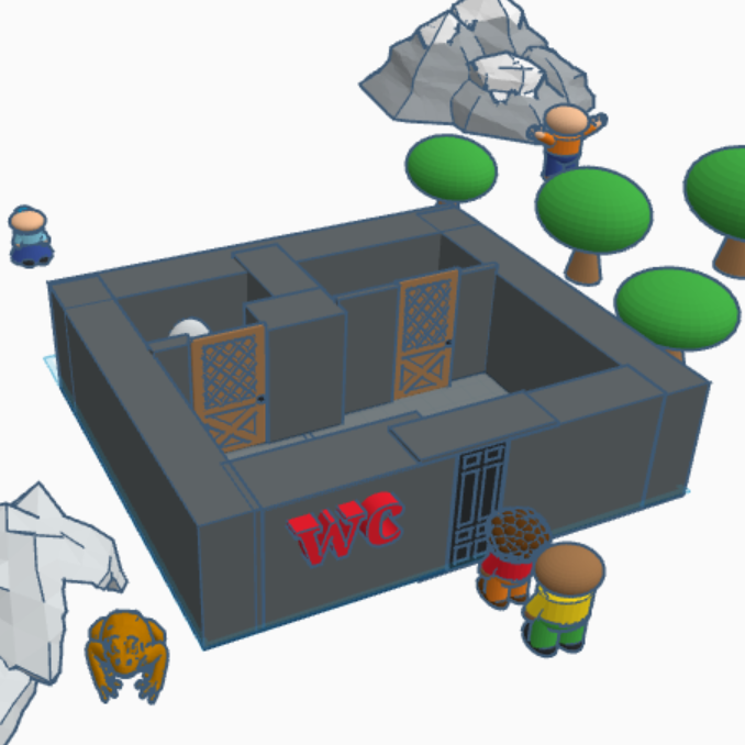 3D Tinker Cad - Komposttoilette