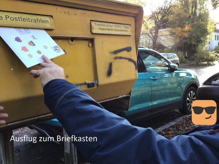 Gruppe 5: Ausflug zum Briefkasten.