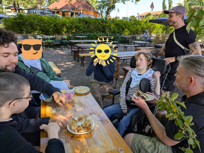 Gruppe 2: LeBiKo-Projekt 24-25 Abschluss Ausflug ins Cafe. Gruppe 2: LeBiKo-Projekt 24-25 Abschluss Ausflug ins Cafe.